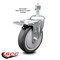 Service Caster 5 Inch Thermoplastic Rubber Swivel 1/2 Inch Stem Caster with Total Lock Brake SCC SCC-TSTTL20S514-TPRB-121315 - alternate 4